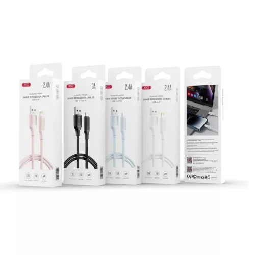 XO NB265 USB–Lightning kábel 1,0 m 2,4 A fekete