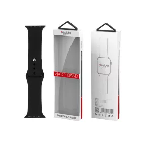   YESIDO WB44 szilikon szíj iWATCH készülékhez L 38/40/41 (97+132) fekete