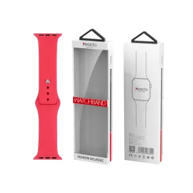   YESIDO WB44 szilikon szíj iWatch L 38/40/41 készülékhez (97+132 mm) rózsavörös