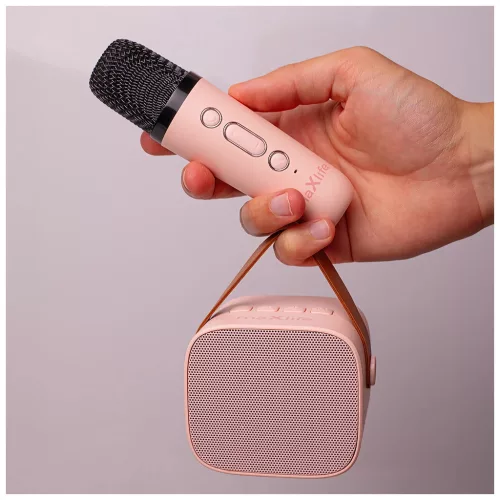 Maxlife Bluetooth karaoke hangszóró MXKS-100 rózsaszín