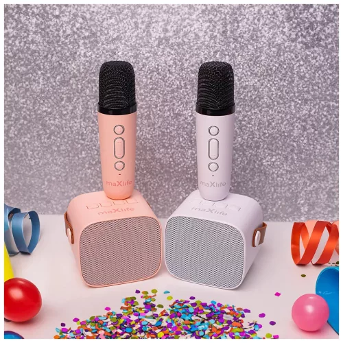 Maxlife Bluetooth karaoke hangszóró MXKS-100 rózsaszín