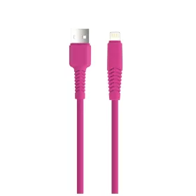   Setty USB–Lightning kábel 1,5 m 2,1 A KSA-L-1.526 rózsaszín