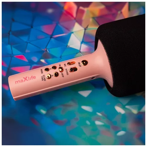 Maxlife Bluetooth mikrofon hangszóróval MXBM-600 rózsaszín