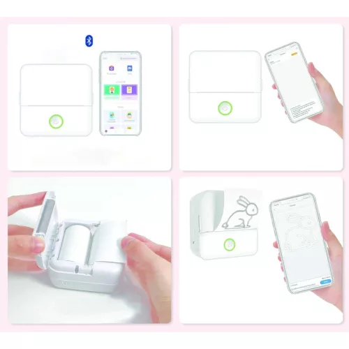 Setty Mini hőnyomtató Bluetooth DT1-0 fehér
