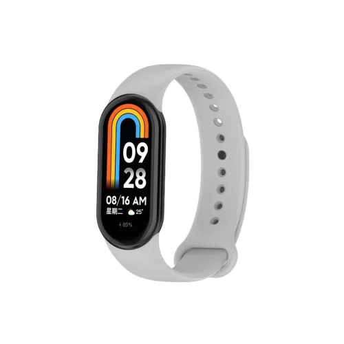 Mi Band 8/M8 (7) készülékhez szilikon szíj, szürke