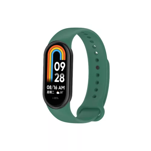 Mi Band 8/M8 készülékhez szilikon szíj, zöld