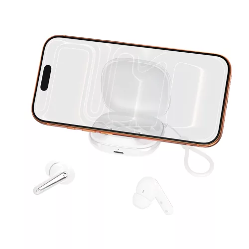 XO Bluetooth fülhallgató G53 TWS ANC + ENC állvánnyal fehér