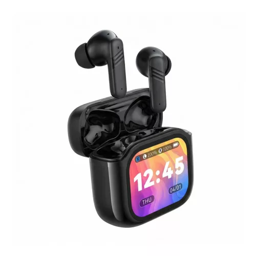 XO Bluetooth fülhallgató X50 TWS LCD ANC + ENC duál mikrofonos, fekete