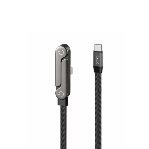 XO NB-Q311 kábel PD USB-C–USB-C 1,5 m 240 W lapos fekete állvánnyal