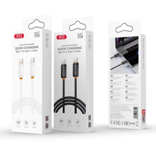 XO NB-Q298 PD USB-C–USB-C kábel 1,0 m 240W fehér