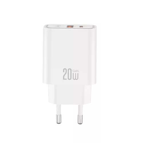XO fali töltő CE40 PD 20W, 1x USB-C, 1x USB, fehér