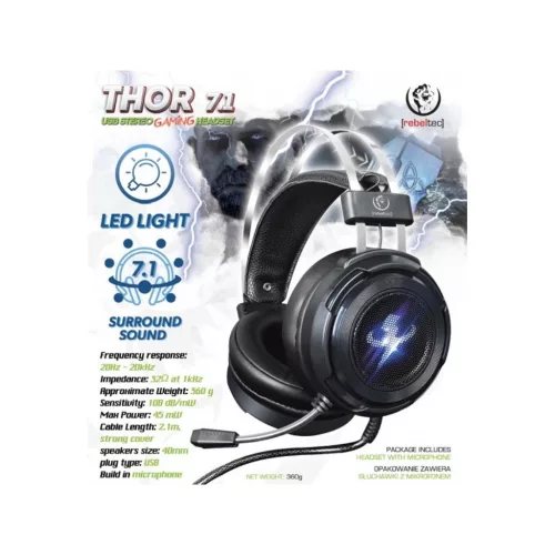 Rebeltec Thore 7.1 USB fejhallgató