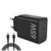 Rebeltec H1065 65W hálózati töltő kábellel USB-C–USB-C 2 m fekete