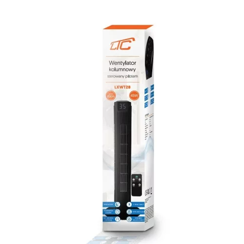 LTC toronyventilátor WT28 RC fekete