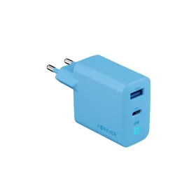   Forever Vibe-TC45AC GaN PD QC 45W töltő 1× USB-C, 1× USB égkék