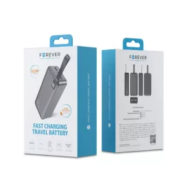   Forever hordozható akkumulátor TB-300XL PD QC 22,5W 30000 mAh fekete