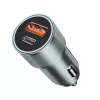 BWOO BO-CC73 PD autós töltő 1x USB-C – USB-A port 38W ezüst