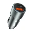 BWOO BO-CC73 PD autós töltő 1x USB-C – USB-A port 38W ezüst