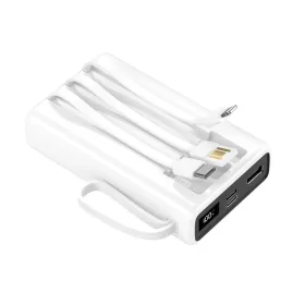   Setty hordozható akkumulátor 20000 mAh kábelekkel SPB-LC-220 fehér