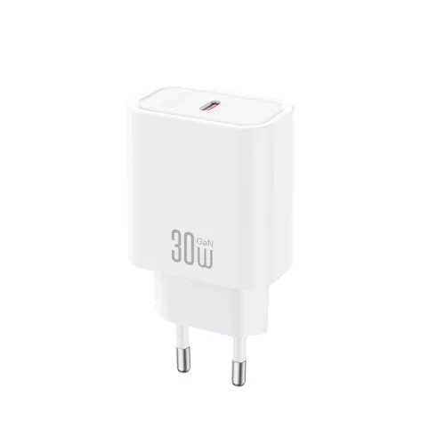 XO CE41 PD 30W fali töltő 1× USB-C + USB-C–USB-C kábel fehér