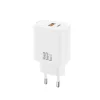 XO CE42 PD 30W fali töltő 1x USB-C, 1x USB, fehér
