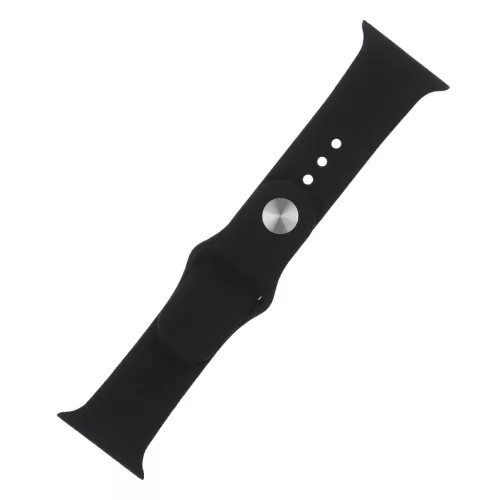 Szilikon szíj S/M Apple Watch 38/40/41 mm készülékhez fekete