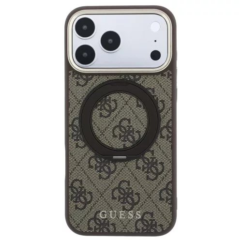 Guess Ring Stand 360 4G Classic Logo MagSafe tok iPhone 18 Pro / 17 Pro készülékhez barna