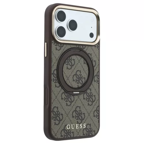 Guess Ring Stand 360 4G Classic Logo MagSafe tok iPhone 18 Pro / 17 Pro készülékhez barna