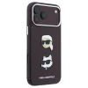 Karl Lagerfeld Saffiano with Karl & Choupette Heads Pins & Logo tok iPhone 18 Pro és iPhone 17 Pro készülékhez, bordó