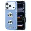 Karl Lagerfeld Saffiano with Karl & Choupette Heads Pins & Logo tok iPhone 18 Pro Max és iPhone 17 Pro Max készülékhez kék
