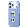 Karl Lagerfeld Saffiano with Karl & Choupette Heads Pins & Logo tok iPhone 18 Pro Max és iPhone 17 Pro Max készülékhez kék