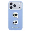 Karl Lagerfeld Saffiano with Karl & Choupette Heads Pins & Logo tok iPhone 18 Pro Max és iPhone 17 Pro Max készülékhez kék
