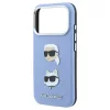 Karl Lagerfeld Saffiano with Karl & Choupette Heads Pins & Logo tok iPhone 18 Pro Max és iPhone 17 Pro Max készülékhez kék