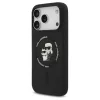 Karl Lagerfeld Karl&Choupette Ring MagSafe szilikon tok iPhone 18 Pro / iPhone 17 Pro készülékhez fekete