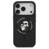 Karl Lagerfeld Karl&Choupette Ring MagSafe szilikon tok iPhone 18 Pro / iPhone 17 Pro készülékhez fekete