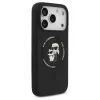 Karl Lagerfeld Karl&Choupette Ring MagSafe szilikon tok iPhone 18 Pro / iPhone 17 Pro készülékhez fekete
