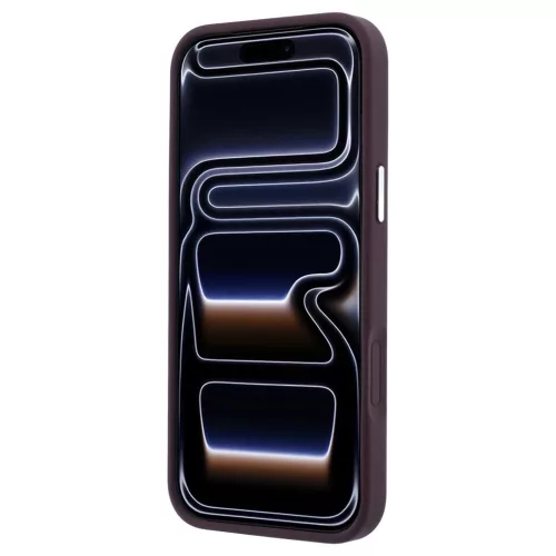 Karl Lagerfeld 360° gyűrűs tartóval Karl & Choupette Heads Pin MagSafe tok iPhone 18 Pro / 17 Pro készülékhez bordó