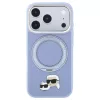 Karl Lagerfeld Ring Stand 360 Karl & Choupette Heads Pin MagSafe tok iPhone 18 Pro Max/17 Pro Max készülékhez kék