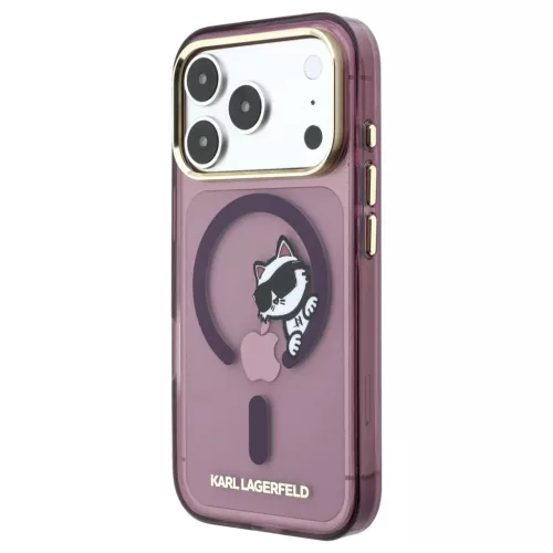 Karl Lagerfeld Peekaboo Logo MagSafe tok iPhone 18 Pro Max és 17 Pro Max készülékhez bordó