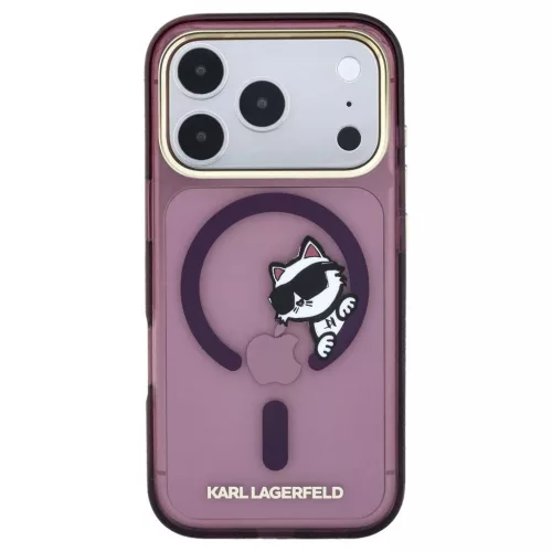 Karl Lagerfeld Peekaboo Logo MagSafe tok iPhone 18 Pro Max és 17 Pro Max készülékhez bordó