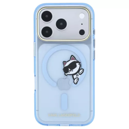 Karl Lagerfeld Peekaboo Logo MagSafe tok iPhone 18 Pro / 17 Pro készülékhez világoskék
