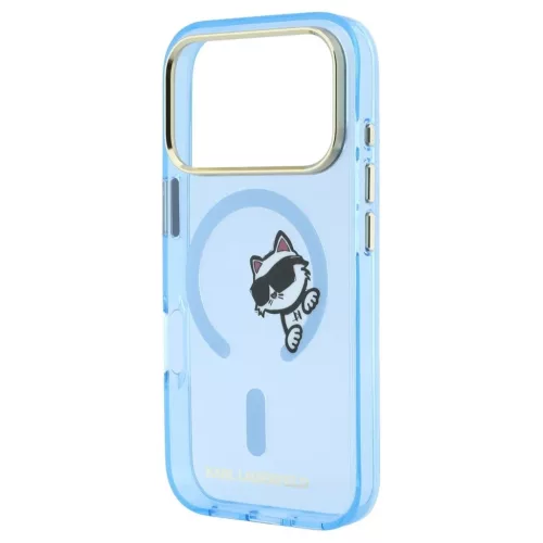 Karl Lagerfeld Peekaboo Logo MagSafe tok iPhone 18 Pro / 17 Pro készülékhez világoskék