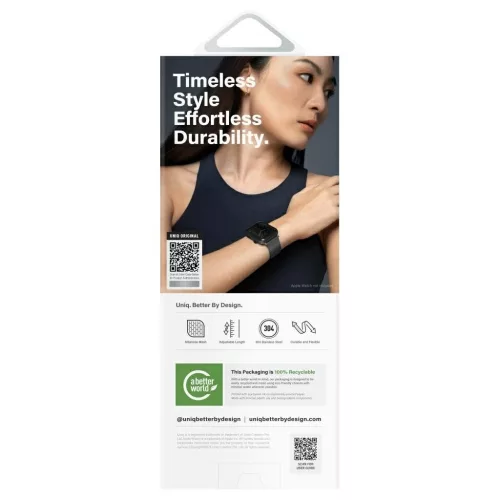 Szíj UNIQ Dante Pro Apple Watch 42/41/40mm készülékhez, rozsdamentes acél, titán ezüst