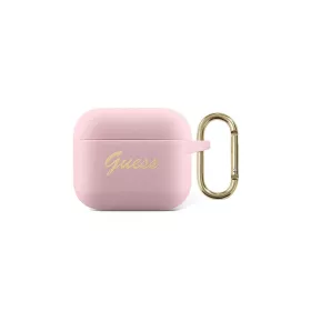   Guess GUA3SSSI AirPods 3 készülékhez szilikon tok Vintage Script rózsaszín