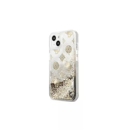 Guess GUHCP13SLGPEGO iPhone 13 mini készülékhez 5,4" kemény tok Peony Liquid Glitter arany