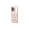 Guess GUHMP14XHTCMP iPhone 14 Pro Max 6,7" készülékhez kemény tok Gold Outline Translucent MagSafe rózsaszín