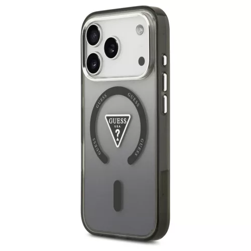 Guess IML Gradient Triangle Logo MagSafe tok iPhone 17 Pro készülékhez fekete