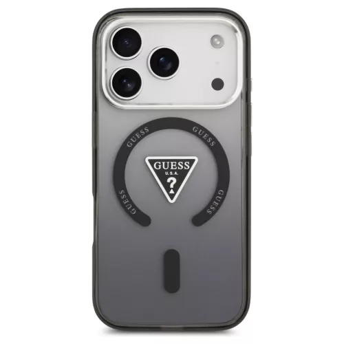Guess IML Gradient Triangle Logo MagSafe tok iPhone 17 Pro készülékhez fekete