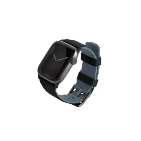   UNIQ Linus Strap Apple Watch Series 1-8/SE/SE2/SE3 készülékhez Airosoft Silicone szíj 38/40/41mm éjfekete.