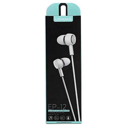 USAMS stereo fejhallgató EP-12 HSEP1202 jack 3,5mm fehér